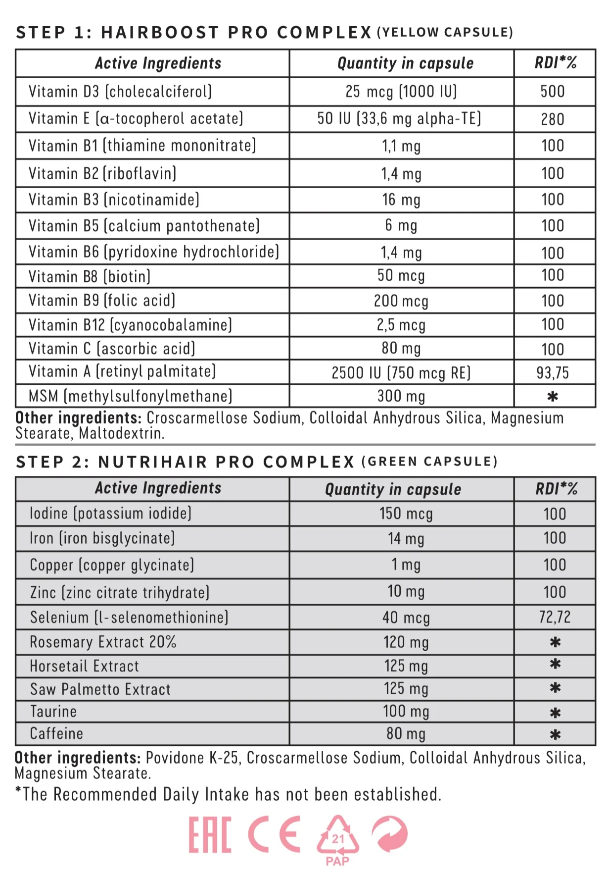 HAIR GROWTH FORMULA (WOMEN) — изображение 2